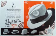 1931 Byron Men's Hats Ad ~ Style Wallop