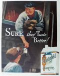 1933 Chesterfield Cigarettes Ad ~ Train Conductor