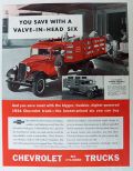 1934 Chevy Truck Ad ~ Valve-in-Head Six
