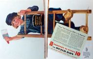 1931 Dutch Boy Paint Ad ~ LARGE Dutch Boy Art
