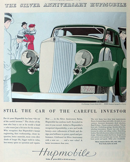 1933 Hupmobile Silver Anniversary Deco Ad