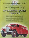 1934 International Harvester Truck Ad ~ Gasoline Truck