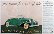 1932 Pontiac 6 Ad ~ Get Some Fun Out of Life
