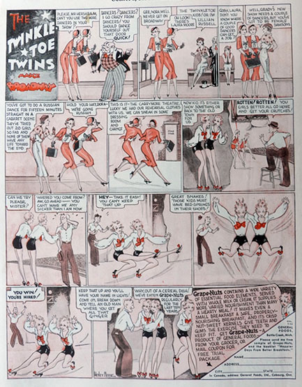 1932 Grape Nuts Cereal Ad ~ Wesley Morse Comic Strip