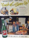 1947 Seven Up 7Up Ad ~ Backyard Banquet