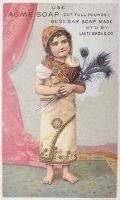 Acme Soap Victorian Trade Card ~ Hindu Girl, Peacock Feathers