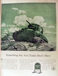 1943 Quaker State Motor Oil Ad ~ Axis Tanks