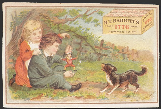 Babbitt's Soap Victorian Trade Card ~ Set of 2