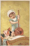 Babies in Bed French Victorian Trade Cards ~ Set of 6