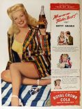 1944 Royal Crown RC Cola Ad ~ Betty Grable Photo