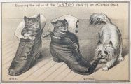 A.S.T. Black Tip Victorian Trade Card ~ Dog Pulls Cat's Tail
