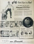1948 Vintage Brunswick Mineralite Bowling Ball Ad