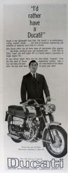 1965 Vintage Ducati Motorcycle Ad ~ Monza, Jr.