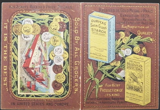 Duryea's Starch Victorian Trade Card / 1883 Calendar