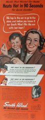 1947 South Wind Car Heater Ad ~ Heats Hot in 90 Seconds