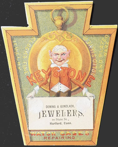 Deming & Gundlach Jewelers, Hartford, CT ~ Victorian Trade Card