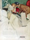 1948 Pacific Sheets Ad ~ Lady Gets Roses