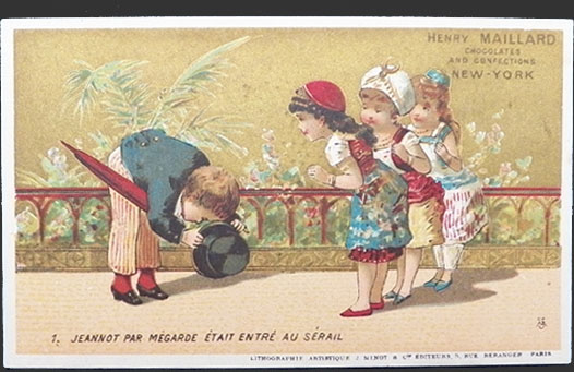 Maillard BonBons ~ French Victorian Trade Card, Victorian Trade Cards