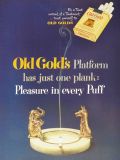 1948 Old Gold Cigarettes Ad ~ Vintage Marble Donkey Elephant Ashtray