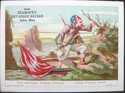 Turkish Military Victorian Trade Cards ~ Salem, MA