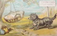 Dog Rocks Cradle ~ Victorian Trade Card