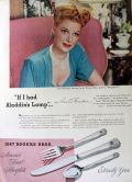 1944 Rogers Bros. Silverplate Ad ~ Eternally Yours ~ Ann Sheridan