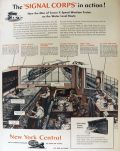 1944 WWII New York Central Railroad Ad ~ Signal Tower X