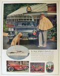 1959 Springmaid Fabrics Ad ~ Stutz Bearcat, Weimeraner Dog