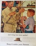 1942 WWII Stetson Hat Ad ~ Royal Stetson Playboy
