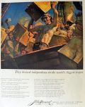 1947 John Hancock Insurance Ad ~ Boston Tea Party