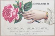 Hand with Flower Set of 6 Diff. Victorian Trade Cards