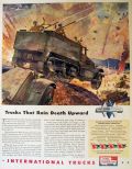 1943 International Harvester Military Trucks Ad ~ Half-Track
