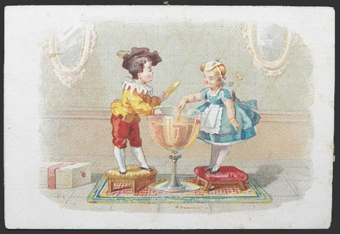 Dainty People in Victorian Clothing ~ Set of 4 French Trade Cards
