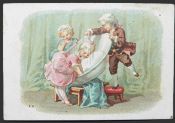 Dainty People in Victorian Clothing ~ Set of 4 French Trade Cards