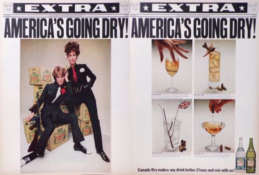 1967 Canada Dry Ad ~ Drink Recipes ~ Very Retro