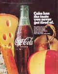 1968 Coca Cola Retro Ad ~ Coke with Cheese