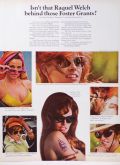 1968 Foster Grant Sunglasses Retro Ad ~ Raquel Welch