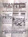 1968 Retro Fritos Corn Chips Ad ~ Wanted for Theft: Frito Bandito