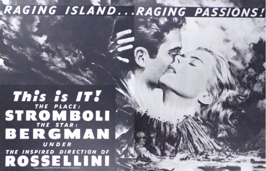 1950 Movie Ad ~ Rossellini's Stromboli ~ Ingrid Bergman