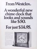 1969 Westclox Town Crier Chiming Clock Ad