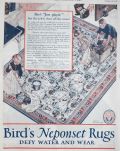 1924 Bird's Neponset Rug Ad ~ Animal Rug