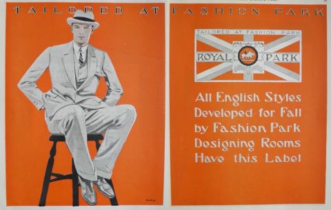 1924 Fashion Park Clothiers Ad ~ English Styles