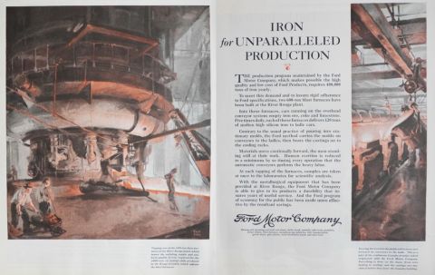 1924 Ford Motor Co Ad ~ River Rouge Plant
