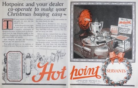 1924 Hotpoint Appliances Ad ~ Gifts for Christmas