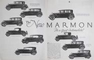1924 Marmon Car Ad ~ 2 Pages, 10 Styles