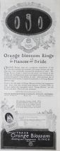 1924 Traub Orange Blossom Rings Ad ~ For Fiance & Bride