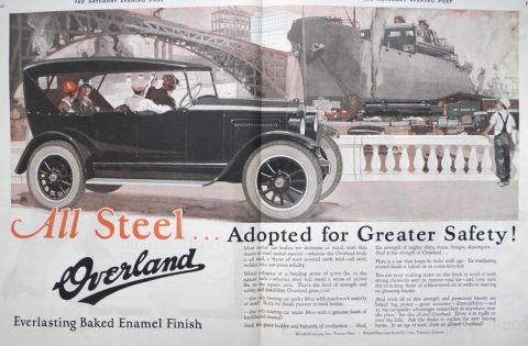 1924 Willys Overland Car Ad ~ All Steel