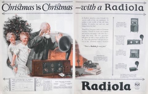 1924 RCA Radiola Radio Ad ~ Christmas is Christmas