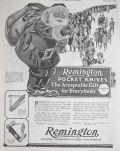 1924 Remington Pocket Knife Ad ~ Santa with Knives