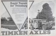 1924 Timken Axles Ad ~ Twinsburg Ohio Rapid Transit